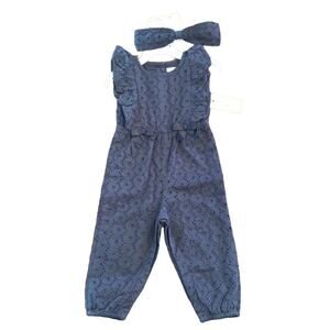 NWT Max Studio Kids Eyelet Romper & Headband